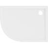 Mexen Flow receveur de douche semi-circulaire asymétrique slim droit 90 x 80 cm, blanc brillant - 46Q108090R