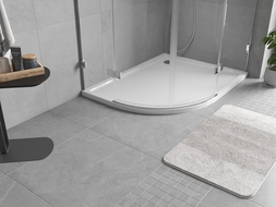 Mexen Flow receveur de douche semi-circulaire asymétrique slim droit 100 x 80 cm, blanc brillant - 46Q108010R