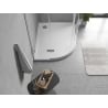 Mexen Flow receveur de douche semi-circulaire asymétrique slim droit 100 x 80 cm, blanc brillant - 46Q108010R
