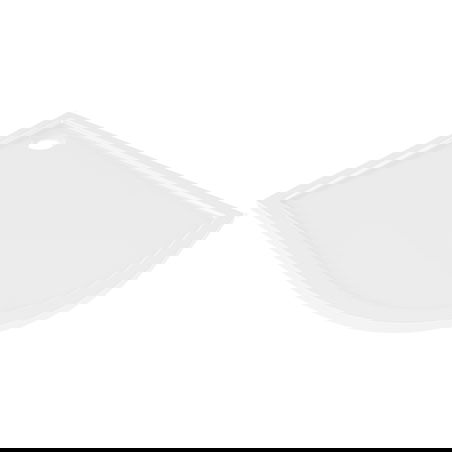 Mexen Flow bac de douche asymétrique quart de cercle slim gauche 100 x 90 cm, blanc brillant - 46Q109010L