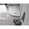 Mexen Flow bac de douche asymétrique quart de cercle slim gauche 100 x 90 cm, blanc brillant - 46Q109010L