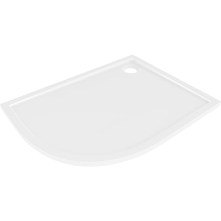 Mexen Flow receveur de douche en demi-cercle asymétrique slim droit 100 x 90 cm, blanc brillant - 46Q109010R
