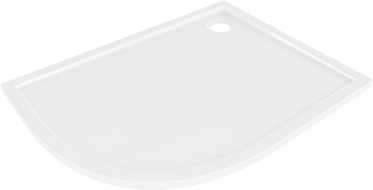 Mexen Flow receveur de douche en demi-cercle asymétrique slim droit 100 x 90 cm, blanc brillant - 46Q109010R