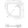 Mexen Flow receveur de douche demi-circulaire slim 100 x 100 cm, blanc brillant - 46Q101010