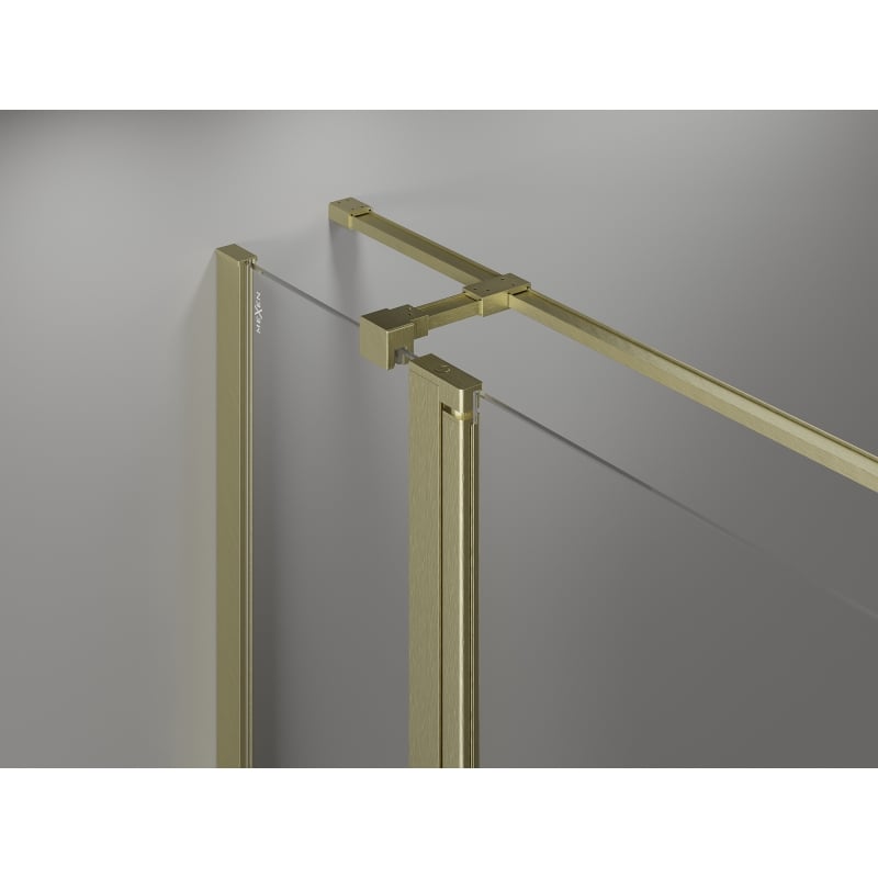 Mexen Mist T cabine de douche pivotante 90 x 120 cm, transparent, or brossé - 8A4T-090-120-55-00