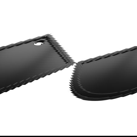 Mexen Flow receveur de douche asymétrique droit slim 90 x 80 cm, noir mat - 46Q708090R