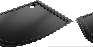 Mexen Flow receveur demi-circulaire asymétrique slim gauche 100 x 80 cm, noir mat - 46Q708010L