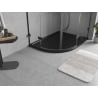 Mexen Flow bac de douche asymétrique slim demi-circulaire droit 100 x 80 cm, noir mat - 46Q708010R