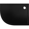 Mexen Flow bac de douche asymétrique slim demi-circulaire droit 100 x 80 cm, noir mat - 46Q708010R