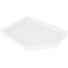 Mexen Flow+ receveur de douche pentagonal gauche 90 x 80 cm, blanc brillant - 46P108090LH