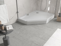Mexen Flow+ receveur de douche pentagonal droit 90 x 80 cm, blanc brillant - 46P108090RH