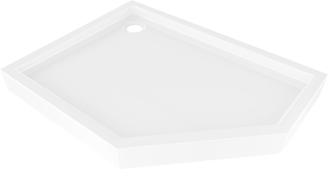Mexen Flow+ receveur d'angle pentagonal gauche 100 x 80 cm, blanc brillant - 46P108010LH