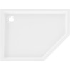 Mexen Flow+ receveur d'angle pentagonal gauche 100 x 80 cm, blanc brillant - 46P108010LH