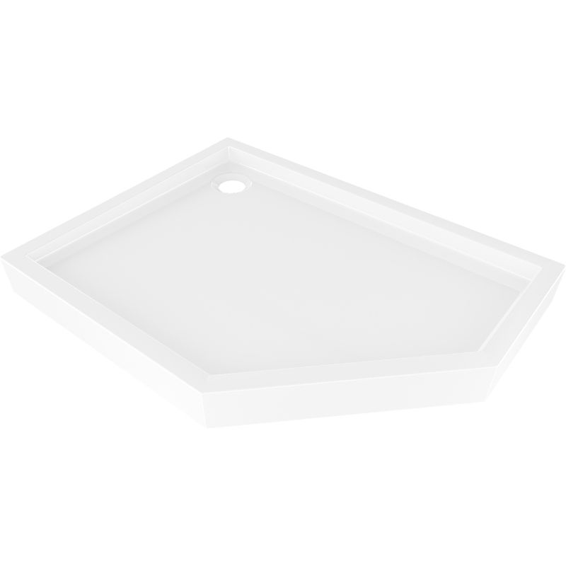 Mexen Flow+ bac à douche pentagonal gauche 100 x 90 cm, blanc brillant - 46P109010LH