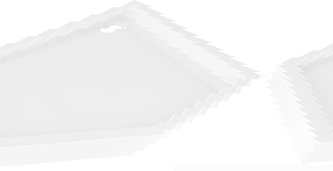 Mexen Flow+ bac à douche pentagonal gauche 100 x 90 cm, blanc brillant - 46P109010LH