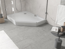 Mexen Flow+ bac à douche pentagonal gauche 100 x 90 cm, blanc brillant - 46P109010LH