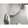 Mexen Flow+ receveur de douche pentagonal droit 100 x 90 cm, blanc brillant - 46P109010RH
