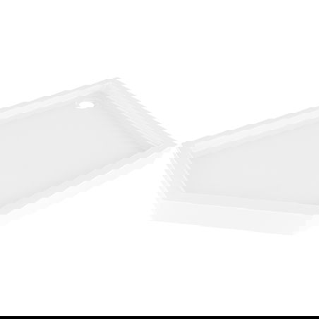 Mexen Flow+ receveur de douche pentagonal droit 100 x 90 cm, blanc brillant - 46P109010RH