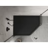 Receveur pentagonal gauche Mexen Flow+ 90 x 80 cm, noir mat - 46P708090LH