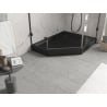 Mexen Flow+ receveur pentagonal droit 90 x 80 cm, noir mat - 46P708090RH