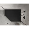 Mexen Flow+ receveur pentagonal droit 90 x 80 cm, noir mat - 46P708090RH