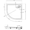 Mexen Flow+ receveur de douche semi-circulaire 100 x 100 cm, blanc brillant - 46Q101010H