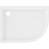 Mexen Flow+ receveur de douche asymétrique demi-circulaire gauche 90 x 80 cm, blanc brillant - 46Q108090LH