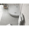 Mexen Flow+ receveur de douche quart de cercle asymétrique gauche 90 x 80 cm, blanc brillant - 46Q108090LH