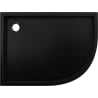 Mexen Flow+ receveur de douche demi-circulaire asymétrique gauche 90 x 80 cm, noir mat - 46Q708090LH
