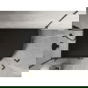 Mexen Flow+ receveur de douche demi-circulaire asymétrique gauche 90 x 80 cm, noir mat - 46Q708090LH
