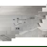 Mexen Flow+ receveur de douche semi-circulaire asymétrique droit 90 x 80 cm, blanc brillant - 46Q108090RH