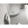 Mexen Flow+ receveur de douche semi-circulaire asymétrique droit 90 x 80 cm, blanc brillant - 46Q108090RH