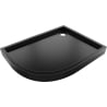 Bac à douche Mexen Flow+ semi-circulaire asymétrique droit 90 x 80 cm, noir mat - 46Q708090RH