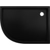 Bac à douche Mexen Flow+ semi-circulaire asymétrique droit 90 x 80 cm, noir mat - 46Q708090RH