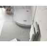 Mexen Flow+ receveur de douche semi-circulaire asymétrique gauche 100 x 80 cm, blanc brillant - 46Q108010LH