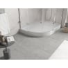 Mexen Flow+ receveur de douche asymétrique demi-cercle droit 100 x 80 cm, blanc brillant - 46Q108010RH