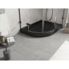 Mexen Flow+ receveur de douche semi-circulaire asymétrique droit 100 x 80 cm, noir mat - 46Q708010RH