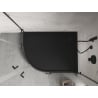 Mexen Flow+ receveur de douche semi-circulaire asymétrique droit 100 x 80 cm, noir mat - 46Q708010RH