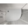 Mexen Flow+ receveur de douche demi-circulaire asymétrique gauche 100 x 90 cm, blanc brillant - 46Q109010LH