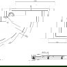 Mexen Flow+ receveur de douche semi-circulaire asymétrique gauche 100 x 90 cm, noir mat - 46Q709010LH