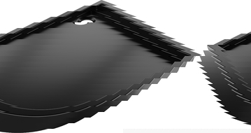 Mexen Flow+ receveur de douche semi-circulaire asymétrique gauche 100 x 90 cm, noir mat - 46Q709010LH