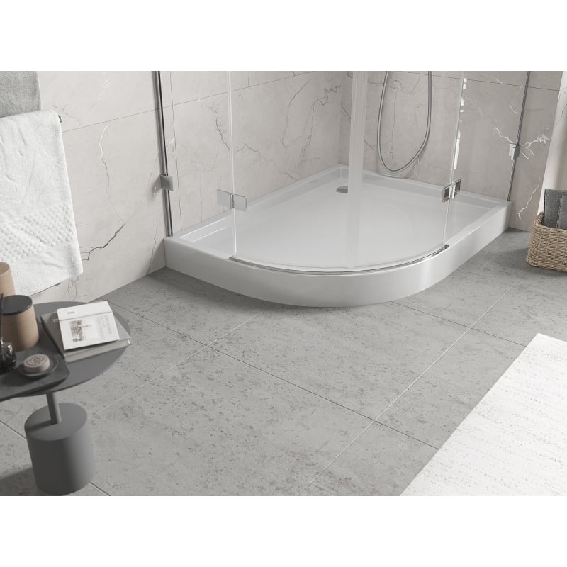 Mexen Flow+ receveur de douche semi-circulaire asymétrique droit 100 x 90 cm, blanc brillant - 46Q109010RH