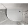 Mexen Flow+ receveur de douche semi-circulaire asymétrique droit 100 x 90 cm, blanc brillant - 46Q109010RH