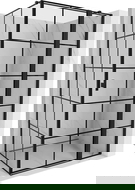 Mexen Mist T cabine de douche pivotante droite 80 x 95 cm, grille noire, noir - 8A4T-080-095-70-77-P