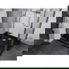 Mexen Apia cabine de douche coulissante 140 x 70 cm, transparent, chrome + receveur plat, noir - 840-140-070-01-00-4070
