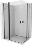 Mexen Mist Duo cabine de douche pliante 100 x 70 cm, transparente, noire - 8A4-100-070-70-00