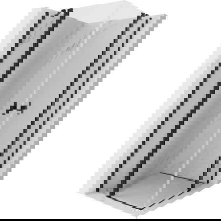 Mexen Mist Duo cabine de douche pivotante 90 x 90 cm, transparent, noire - 8A4-090-090-70-00