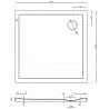 Mexen Flow receveur de douche carré slim 100 x 100 cm, noir mat - 46S701010