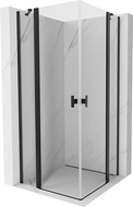Mexen Mist Duo cabine de douche pivotante 100 x 100 cm, transparent, noir - 8A4-100-100-70-00