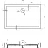 Mexen Flow+ receveur de douche rectangulaire 100 x 80 cm, blanc brillant - 46R108010H